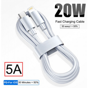 20W PD 快速充电 USB C 型转闪电数据线，适用于 iPhone 13 11 12 Pro Max Mini XS 充电器数据线手机配件